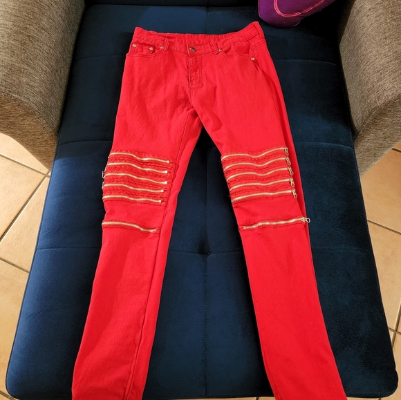 Red Custom Jeans - Picture 2 of 10